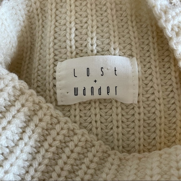 Lost + Wander Sweater Wide Sleeve Red Stripes - Picture 7 of 10